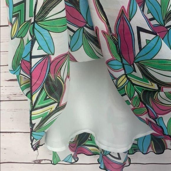 D.F.A New York‎ Large Multicolor Leaf Print Skirt - Picture 3 of 6